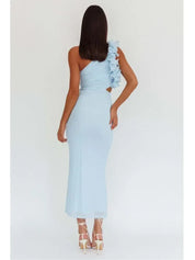 Elegant Slant Shoulder Dress