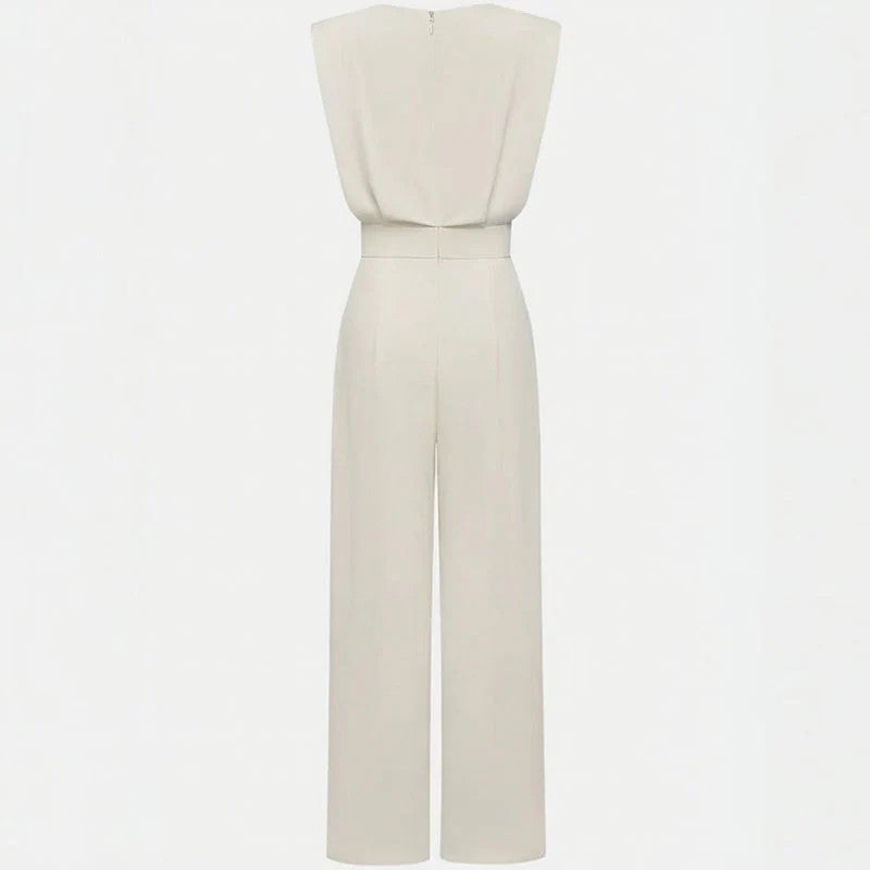 Women’s wide-leg short sleeve jumpsuit