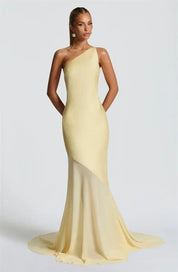 Mozision One Shoulder Backless Maxi Dress