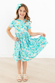 Preppy Daisies Pocket Twirl Dress