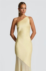 Mozision One Shoulder Backless Maxi Dress