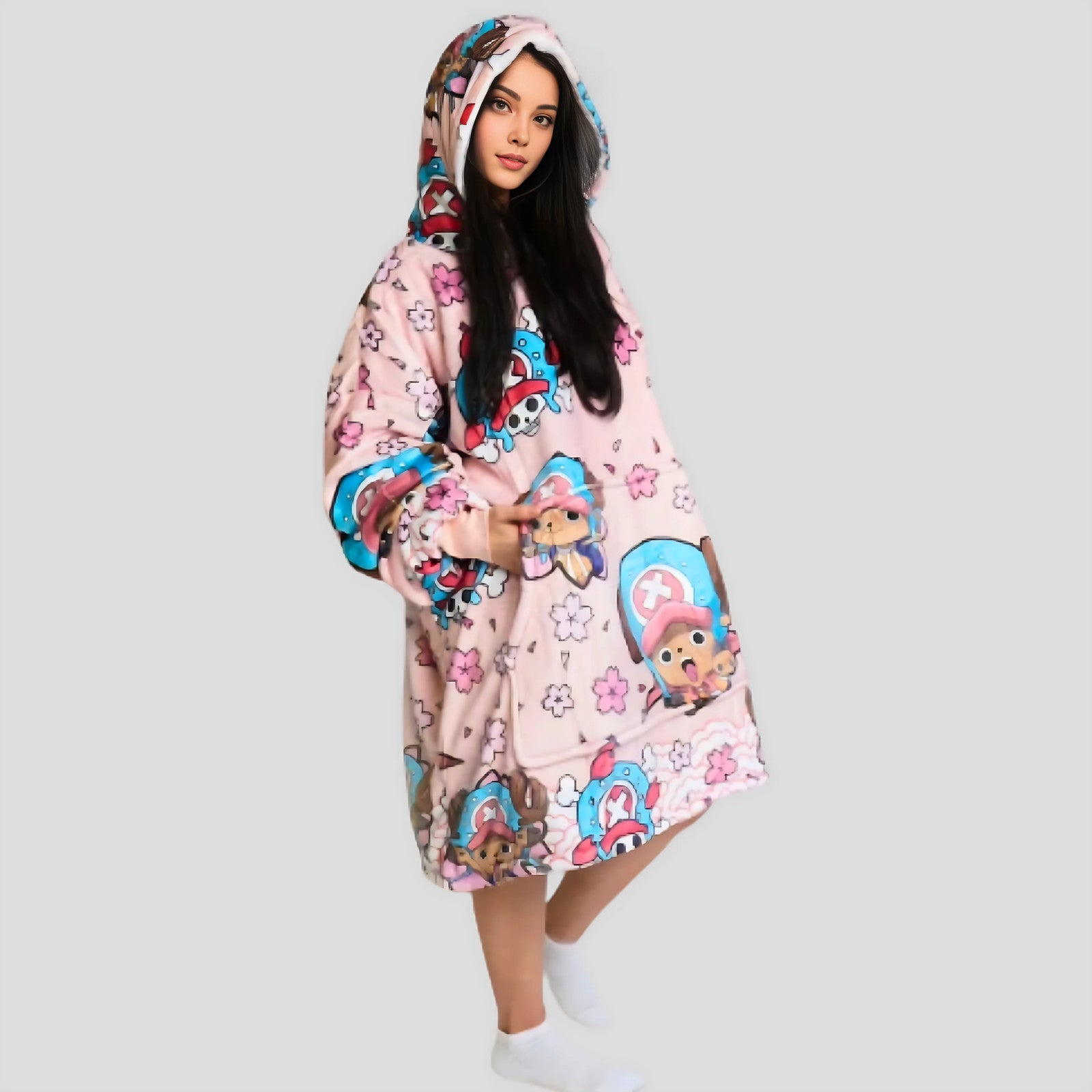 Tony Chopper One Piece Wearable Blanket Hoodie for Kids & Adults | OLM Toys