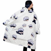 Jujutsu Kaisen Gojo Wearable Blanket Hoodie for Adults & Kids | OLM Toys