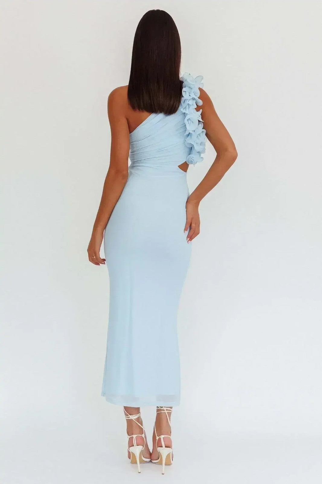 Elegant Slant Shoulder Dress
