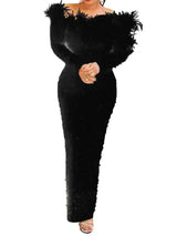 Beaded Sheath Bodycon Midi Dress