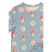 Miss Sparkling Waffle Fabric Printed Matching Shorts Set