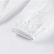 Lace Patchwork Hollow Out Long Lantern Sleeve Dress