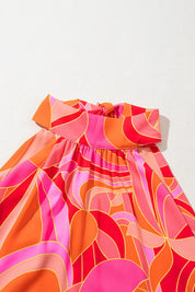 Contrast Grecian Neck Maxi Dress