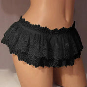 Ruffle Trim Lace Lingerie Briefs Lolita Pink White Black