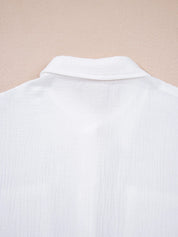 Lace Sleeve Button Down Shirt