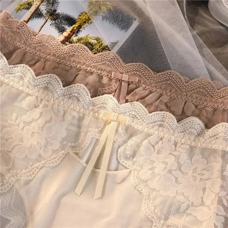 Women Lace Hollow Transparent Panties