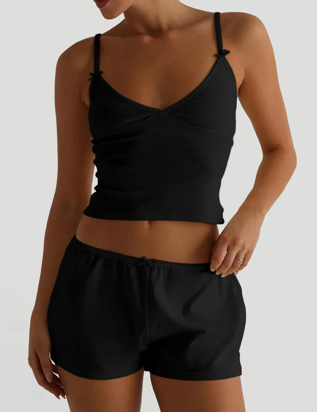 V-Neck Cami and Shorts Set