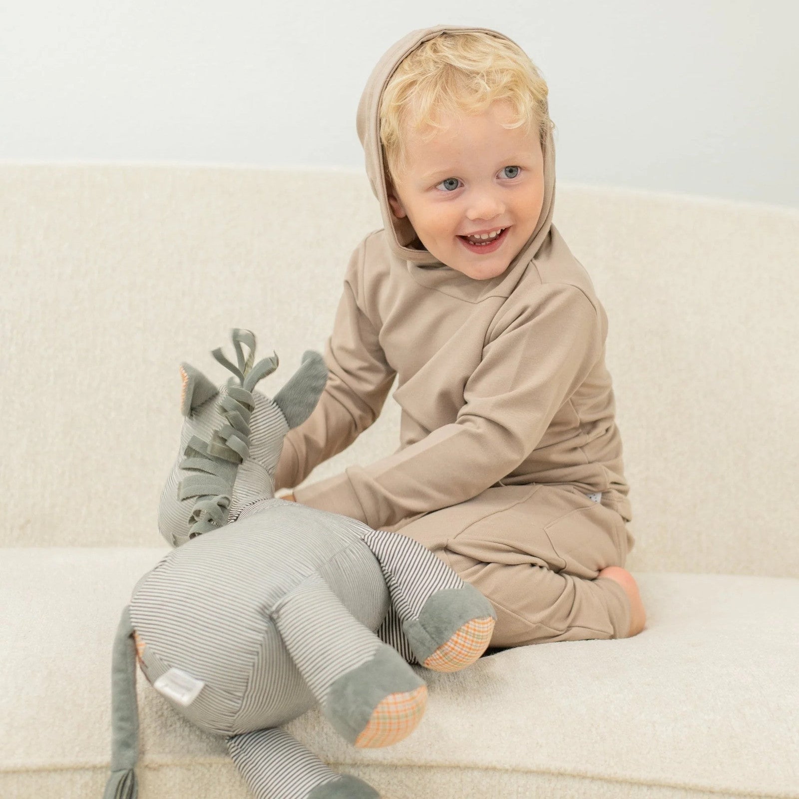 Taupe French Terry Hooded Jogger Set