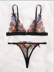 Translucent Lace Three-Point Bikini Set