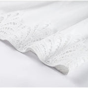 Lace Patchwork Hollow Out Long Lantern Sleeve Dress