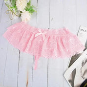 Ruffle Trim Lace Lingerie Briefs Lolita Pink White Black