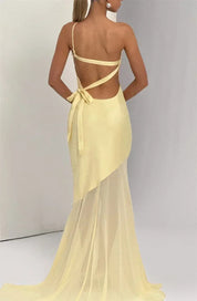 Mozision One Shoulder Backless Maxi Dress
