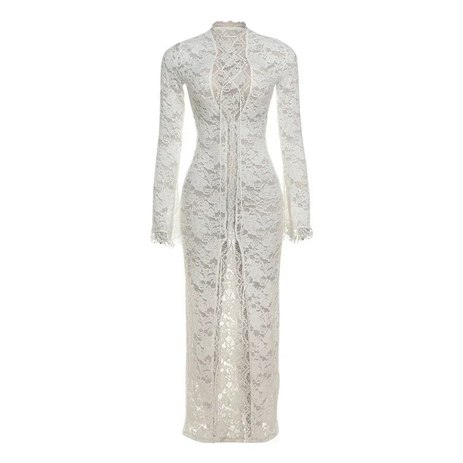 Weird Puss Embroidery Ruffles Dress
