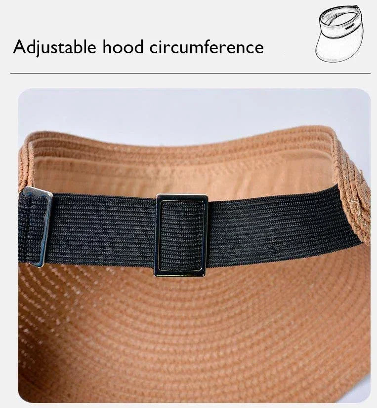 Empty Top Hat Big Brim Straw Hat