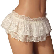 Ruffle Trim Lace Lingerie Briefs Lolita Pink White Black