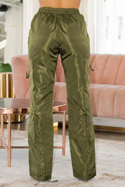 V Cut Cargo Pants Sage Green