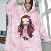 Nezuko Kamado Demon Slayer Wearable Blanket Hoodie for Kids & Adults | OLM Toys