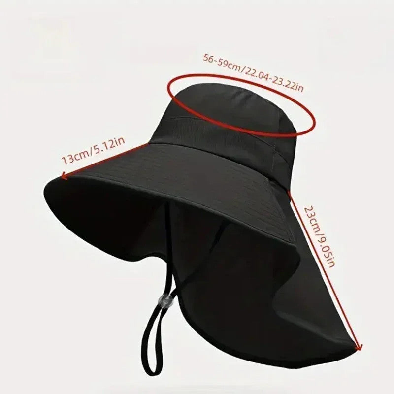 Summer Ponytail Hat with Large Brim