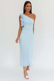 Elegant Slant Shoulder Dress