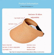 Empty Top Hat Big Brim Straw Hat