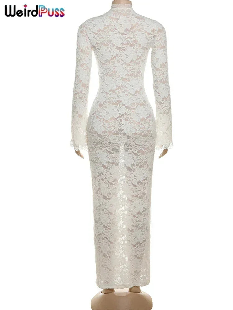 Weird Puss Embroidery Ruffles Dress