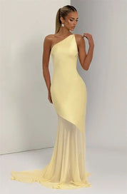 Mozision One Shoulder Backless Maxi Dress