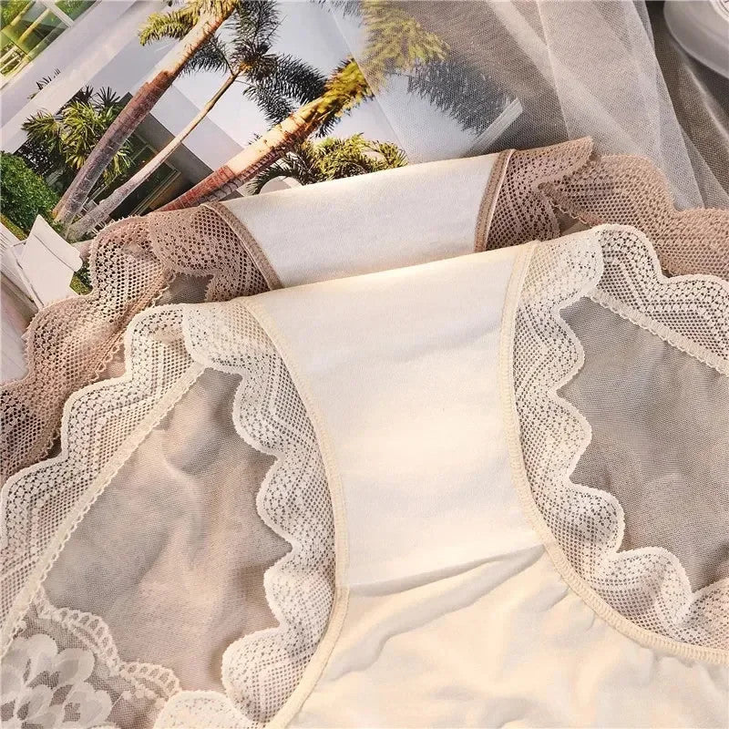 Women Lace Hollow Transparent Panties