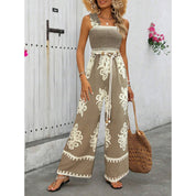 Women's Wide Leg Romper With Pockets