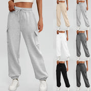 Fleece Lined Baggy Jogger Trousers With Pockets
