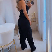 Halter Top Loose Trousers Two-piece Set
