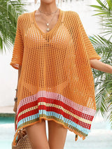 Crochet V-Neck Cover-Up Dress