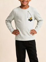 Children's Construction Crane Graphic Crew Neck T-Shirt