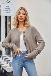 Single Button Commuter Knitted Cardigan