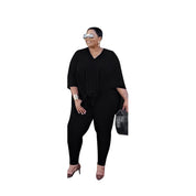 Solid Color Loose Casual set
