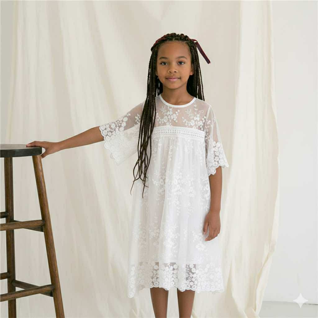 Girls Lace Princess Dress