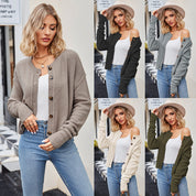 Single Button Commuter Knitted Cardigan