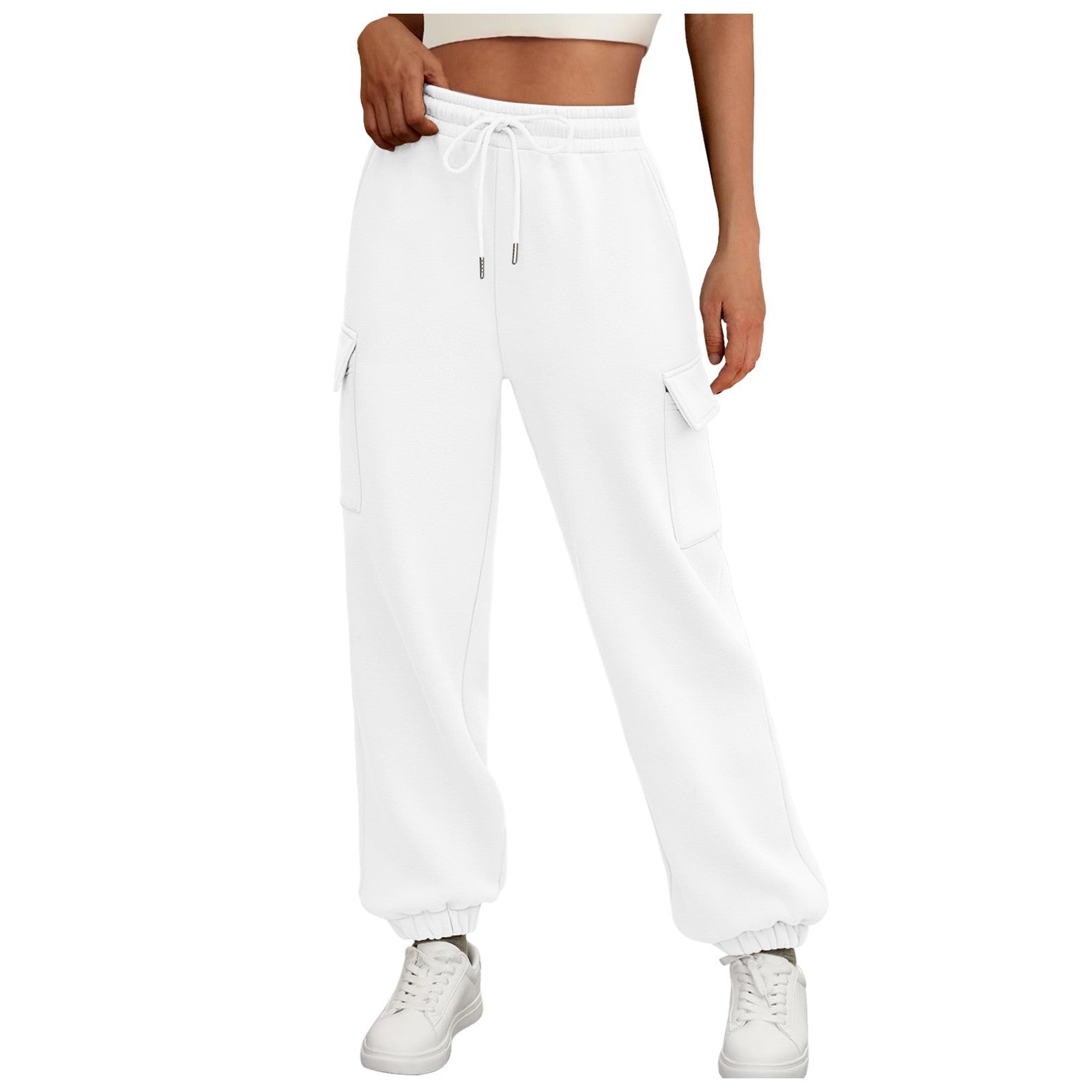 Fleece Lined Baggy Jogger Trousers With Pockets