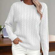 Textured Long Sleeve Crewneck