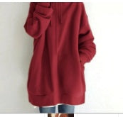 Oversized Loose Hooded CoatsWith Tie Collar