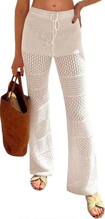 Boho Knit High Waist Swim Suit Cover up