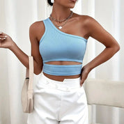 Crop-top Tight-fitting Vest