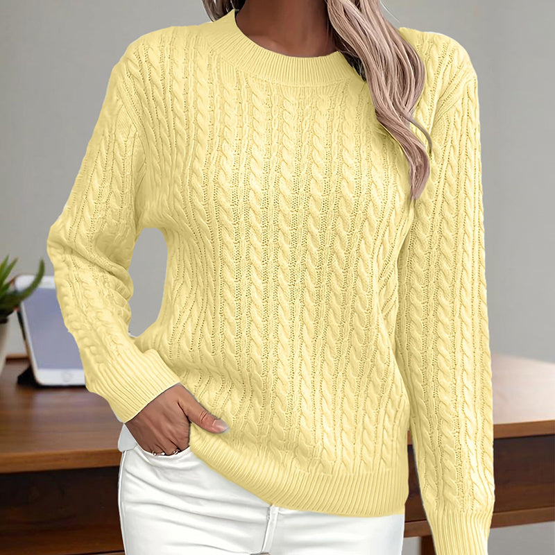 Textured Long Sleeve Crewneck