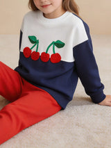 Children's Color-Block Cherry Sweatshirt