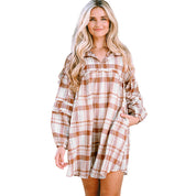 Long Sleeve Plaid Dress