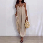 Loose Casual Hollow-out Camisole Jumpsuit